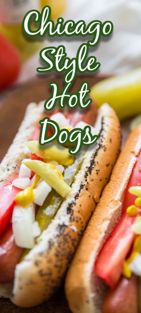 Chicago Dog Recipe, Gourmet Sandwiches Recipes, Chili Dog Chili Recipe, Hot Dog Sauce Recipe, Fried Hot Dogs, Chicago Style Hot Dog, Chicago Hot Dog, Gourmet Hot Dogs, Hot Dogs Recipes