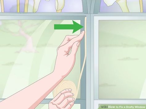 3 Ways to Fix a Drafty Window - wikiHow Drafty Window Solutions Diy, Interior Storm Windows, Diy Window Trim, Window Draft, Handyman Business, Drafty Windows, It Tech, Pc Support, Thick Curtains