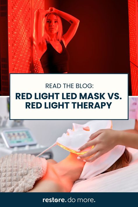 You may have seen at-home Red Light LED masks on the market, but how do they stack up against professional Red Light Therapy? In this article, our experts dive into the differences between Red Light LED masks and Red Light Therapy to get the best results for your skin. Red Light Face Therapy, Best Red Light Therapy Mask, Skin Myths, Skin Care Myths, Led Light Mask, Light Therapy Mask, Light Mask, Myth Busted, Led Mask