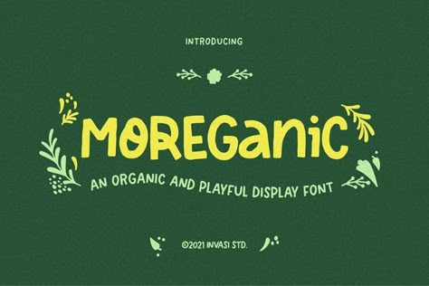 Get inspired by nature with the best organic fonts! These typefaces feature fluid and irregular shapes that mimic the natural world. Get creative! Organic Font, Food Font, Nature Font, Hipster Fonts, Graffiti Logo, Hand Drawn Fonts, Organic Logo, Font Ideas, Popular Fonts