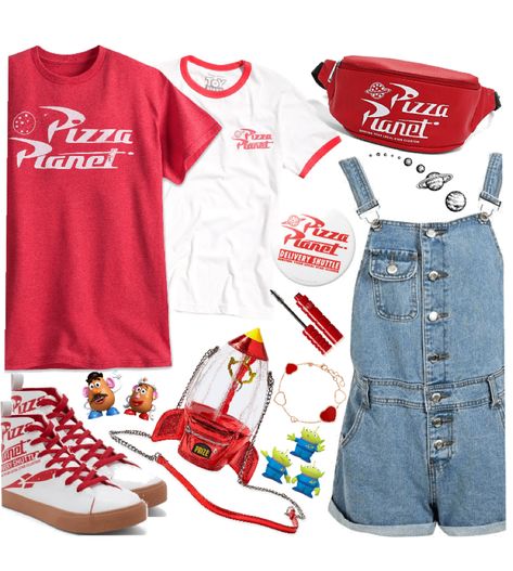 Family Disney Outfits, Planet Toys, Pizza Clothes, Chopard Happy Hearts, Disney Park Outfit, Disney Trip Outfits, Toy Story Costumes, Disney Themed Outfits, Cute Disney Outfits