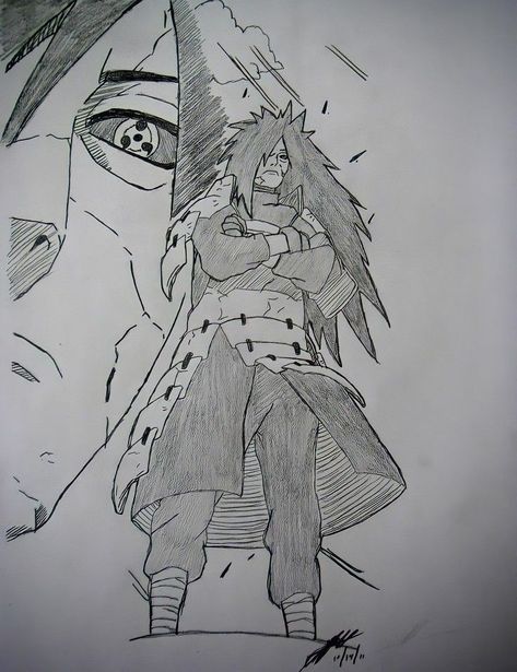 Naruto Shippuden Sketches, Pen Anime Drawing, Anime Pen Art, Sasuke Drawing, Naruto Drawings Easy, Anime Drawings For Beginners, Anime Drawing Sketches, Naruto Sketch Drawing, Nature Art Drawings