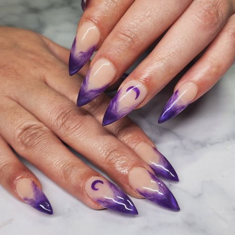 Witchy vibey nails 💅 #nanicuresunwrapped #tampanails #gelxnailtech #stpetenails #clearwaternails #cateyenails #nailinspo #trendynails Hextech Nails, Vibey Nails, Witchcraft Nails, Witchy Nail Designs, Ethereal Nails, Witch Nails, Witchy Nails, Cat Eye Nails, Nail Health