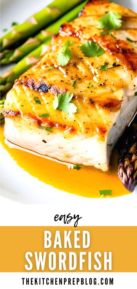 Swordfish Recipes Baked In Foil, Oven Baked Swordfish, Baked Swordfish Steak, Baked Swordfish Recipes Ovens, Oven Baked Swordfish Steak Recipe, Easy Swordfish Recipes, How To Cook Swordfish, How To Cook Swordfish Steaks, Swordfish Recipes Air Fryer