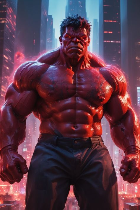 Red Hulk Art, Omega Red Marvel, Red Hulk Marvel, Incredible Hulk Tv, Hulk Man, Hulk Artwork, Hulk Hulk, Marvel Art Drawings, Hulk Art