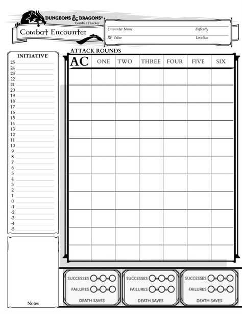 DND Combat Tracker (custom!) #dnd #combattracker Dnd Encounter Sheet, Dm Character Tracker, Dnd Level Up Chart, Dnd Combat Tracker, Dnd Campaign Planner, Dnd Consent Form, Dnd Combat Cheat Sheet, Dnd Backpack Inventory, Initiative Tracker Dungeons And Dragons