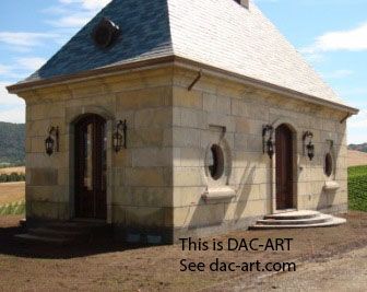 small concrete house in DAC-ART.   www.dac-art.com Small Concrete House, Concrete Cottage, Castle Office, Cinder Block House, Stone Homes, Villa Lagoon Tile, Block House, Luxury Mansion, Concrete Houses