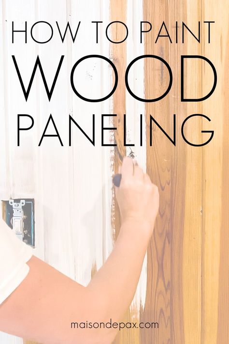 Wondering how to paint wood paneling? Whether you have real wood planks or a faux 1970's wood paneling, watch this VIDEO TUTORIAL to find out all you need to know about painting wood paneling! #woodpaneling #diyproject #paintproject Paint Wood Paneling, Paneling Makeover, Painting Wood Paneling, Painted Wood Walls, Painted Paneling Walls, Eclectic Cottage, Paint Color Inspiration, Best Paint Colors, Paint Wood