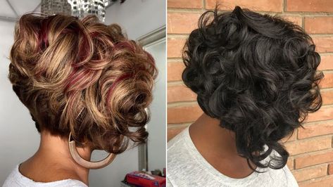 20 Stunning Ways to Rock a Sew In Bob Sew In Bob Hairstyles For Black Women, Short Quick Weave Styles, Short Sew In Hairstyles, Sew In Bob, Sew In Bob Hairstyles, Bob Sew In, Deep Wave Crochet Hair, Short Curly Weave, Curly Hair Sew In