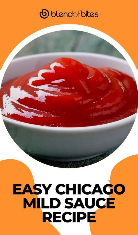 Chicago Mild Sauce Recipe, Mild Sauce Recipe, Fish Dipping Sauce, Mild Sauce, Spicy Ketchup, Vegetarian Barbecue, Chili Garlic Sauce, Cooking For Two, Perfect Partner