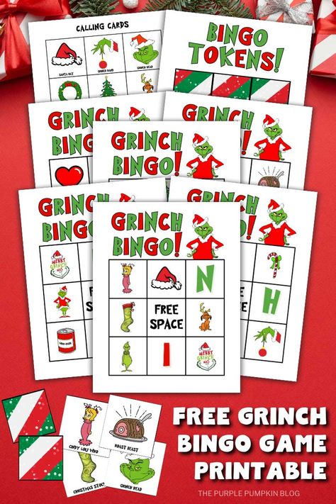 Get ready for festive fun with the Free Grinch Bingo Cards Printable, a delightful addition to your holiday games collection. These bingo cards, inspired by'How The Grinch Stole Christmas', offer a unique and entertaining way to celebrate the season. They're perfect for Christmas parties, family gatherings, and even virtual get-togethers. With options for both printing and digital play, they cater to everyone’s needs. Visit The Purple Pumpkin Blog to download! Grinch Christmas Party Preschool, Grinch Classroom Party Games, Grinch Dramatic Play, Grinch Activities For School, Grinch Playdough Free Printable, Grinch Themed Christmas Party For Kids, Grinch Ideas For Kids, Grinch Christmas Activities For Kids, Grinch Scavenger Hunt Free Printable