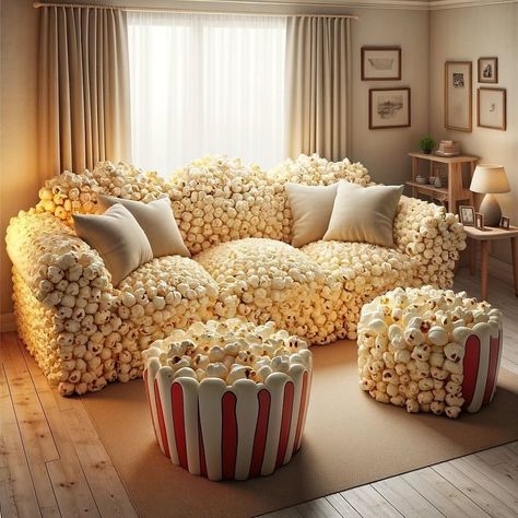 Popcorn anyone? 🍿✨ By @designideahub Small Living Room Layout, Small House Interior, Small House Interior Design, Small Bedroom Decor, Girl Bedroom Designs, Romantic Bedroom, Cute Bedroom Decor, Dream House Rooms, Pantry Design