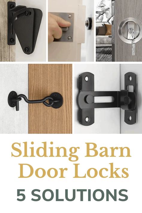 How Do Barn Doors Lock, Locking Sliding Door, How Do You Lock Barn Doors, Interior Sliding Barn Doors Bathroom, Sliding Doors Lock Ideas, Barn Doors With Lock, Locks For Sliding Barn Doors, Sliding Door Design With Lock, Barn Door To Bedroom