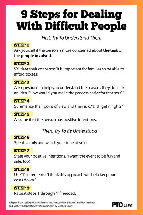 These steps might not make it *easy*...but they'll get you closer to a solution with (we hope) less frustration. Click to read the full details. Dealing With Difficult Students, How To Deal With Toxic Coworkers, How To Deal With A Difficult Coworker, Difficult People Dealing With, How To Deal With Difficult People, Difficult People Quotes, Working With Difficult People, Strategy Quotes, Pto Today