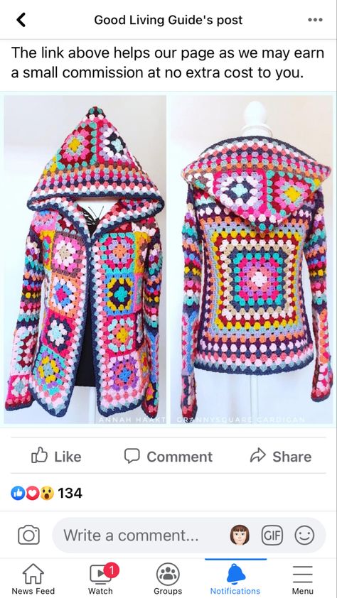 Granny Square Häkelanleitung, Granny Square Haken, Crochet Jacket Pattern, Star Keychain, Cardigan Au Crochet, Crochet Cardigan Pattern Free, Granny Square Crochet Patterns Free, Crochet Star, Pull Crochet