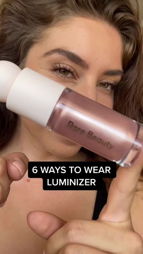 How To Apply Rare Beauty Highlighter, Rare Beauty Liquid Luminizer, Rare Beauty Liquid Highlighter, Best Highlighter Makeup, Positive Light Liquid Luminizer, Liquid Luminizer, Best Highlighter, Trying Something New, How To Do Makeup