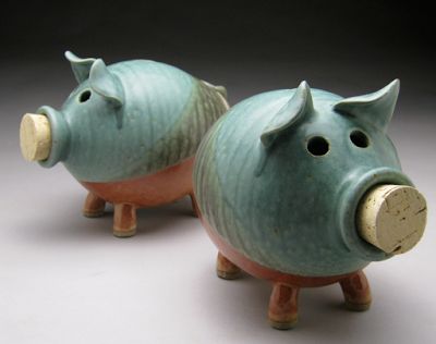 Pottery Piggy Bank, Seagrove Nc, Wood Pig, Copper And Turquoise, Ceramic Piggy Bank, Personalized Piggy Bank, Handmade Ceramics Plates, Pig Decor, Metal Shed