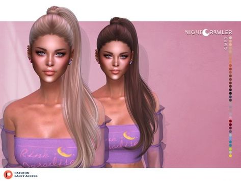 Night Crawler Sims 4 Cc, Sims 4 Nightcrawler Hair, Sims Patreon, Hair Ts4, Sims Love, Sims 4 Cheats, Alpha Cc, Die Sims 4, Mod Hair