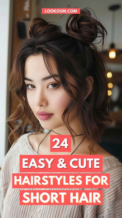 Short and Stunning: 24 Quick Hairstyles for Fabulousness Teenage Hairstyles Short, Womens Short Hair Updo, What To Do With My Short Hair, Cute Hair For Short Hair Easy, Hairdo For Bob Haircut, Cute Hairstyles For Short Fine Hair, Short Hair Designs For Wedding, Medium Short Updo Hairstyles, Short Hairstyle Styling