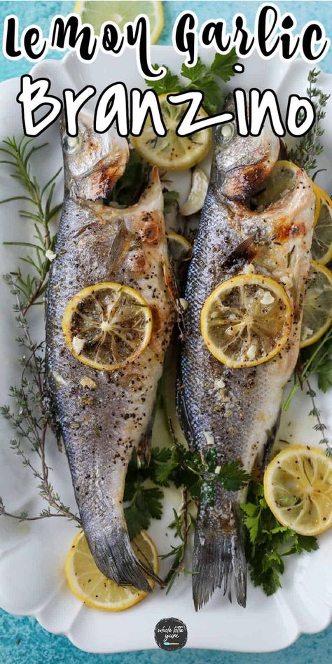 Bronzino Recipe, Whole Sea Bass Recipes, Baked Branzino Recipe, Branzino Fish Recipe, Whole Branzino Recipe Baked, Baked Branzino, Whole Branzino Recipe, Bronzino Fish Recipe, Branzino Fish