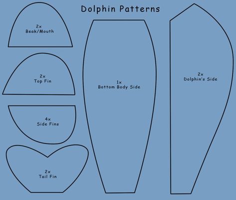 Dolphin Patterns by saiyamewome Shark Sewing, Felt Patterns Free, Whale Costume, Dolphin Craft, Dolphin Costume, Dolphin Pattern, Dolphin Tale, Cake Pattern, Ocean Unit