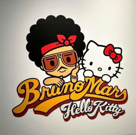 Bruno Mars Hello Kitty, Bruno Mars Logo, Bruno Mars Birthday, Bruno Mars Merch, Bruno Mars Aesthetic, Mars Wallpaper, Bruno Mars Concert, Silk Sonic, Wallpaper Iphone Disney Princess