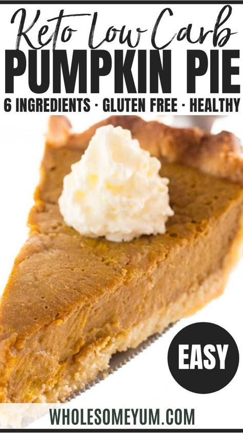 Recipe With Almond Flour, Sugar Free Pumpkin Pie, Almond Flour Crust, Puree Recipes, Low Carb Pumpkin Pie, Keto Pumpkin Pie, Pumpkin Recipe, Pumpkin Pie Recipe, Keto Pumpkin