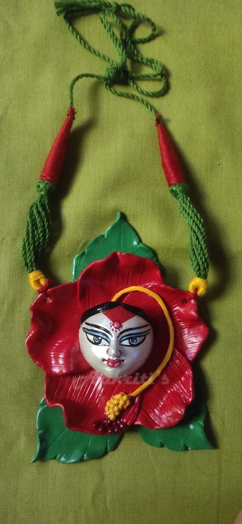 Polymer clay maa Durga pendant Durga Ji, Coffee Face Mask, Handmade Clay Jewelry, Maa Durga, Clay Jewellery, Polymer Clay Pendant, Durga Maa, Handmade Clay, Polymer Clay Crafts