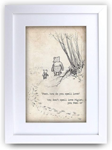 Winnie The Pooh Nursery, Adventure Print, Nursery Quotes, Winnie The Pooh Quotes, Ink Splatter, Bedroom Gift, Picture Frame Display, Photo Picture Frames, Gift Newborn