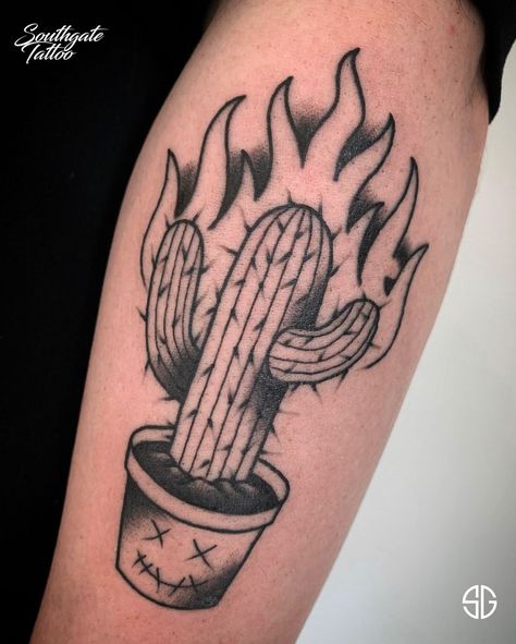 Tattoo uploaded by Southgate SG Tattoo & Piercing Studio Cactus Tattoo Ideas, Cactus Tattoos, Sg Tattoo, Liverpool Tattoo, Los Angeles Tattoo, Miami Tattoo, Cactus Tattoo, Explore Tattoo, City Tattoo