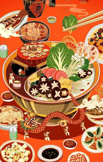 Chinese Style Illustration, 귀여운 음식 그림, Chinese Illustration, Foodie Art, Food Artwork, Food Illustration Art, Illustration Food, Anime Food, Photography Food