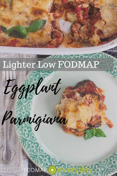 Low Fodmap Eggplant Parmesan, Low Fodmap Eggplant Recipes, Fodmap Veggies, Fodmap Dinner, Fodmap Meals, Gluten Recipes, Fodmap Recipes Dinner, Low Fodmap Recipes Dinner, Eggplant Parmigiana