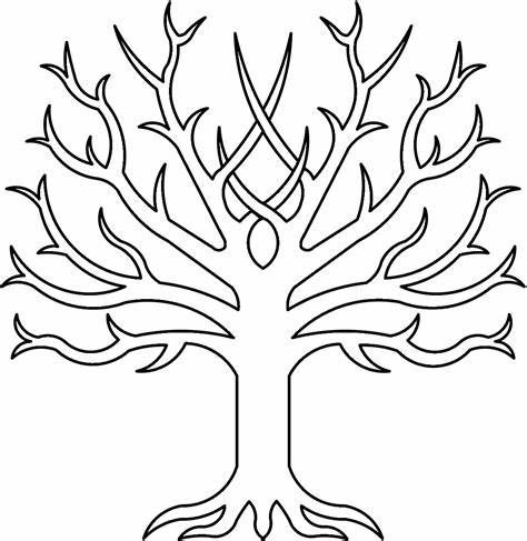 traceable tree designs - Yahoo Image Search Results Family Tree Design, Leafless Tree, Tree Outline, Family Tree Art, Construction Paper Crafts, Rowan Tree, Linden Tree, Laser Cut Wood Crafts, Conifer Trees