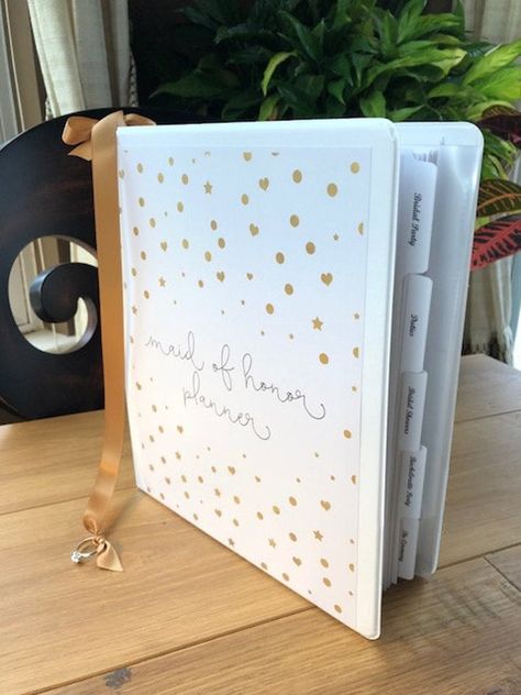 Wedding Planning Binder Diy, Wedding Planning Binder, Wedding Planner Binder, Diy Wedding Planning, Wedding Binder, To Do Planner, Wedding Planner Book, Maid Of Honor Gift, Book Binder