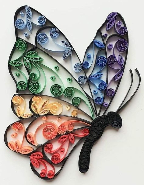 Quilling Butterflies, Quilled Butterfly, Quilling Butterfly, Paper Quilling Tutorial, Paper Quilling Flowers, Paper Quilling Jewelry, Paper Quilling Patterns, Quilling Tutorial, Quilling Ideas