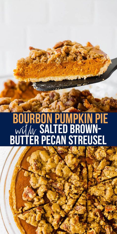 Bourbon Pumpkin Pie, Pie Game, Thanksgiving 2022, Pumpkin Everything, Pumpkin Pie Recipes, Think Food, Butter Pecan, Fall Food, Pumpkin Dessert