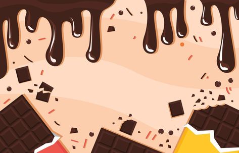 Sweet Chocolate Background Chocolate Wallpaper Cute, Chocolate Background Aesthetic, Chocolate Aesthetic Wallpaper, Chocolate Design Ideas, Drawings Background, Background Chocolate, Chocolate Wallpaper, Chocolate Drawing, Chocolate Background