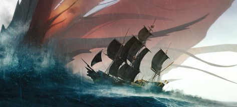 The Sea Beast Concept Art, Sea Beast Concept Art, The Sea Beast Aesthetic, The Sea Beast, Sea Beast, Concept Art Gallery, Beauty And The Beast Movie, Chris Williams, Sea Of Thieves