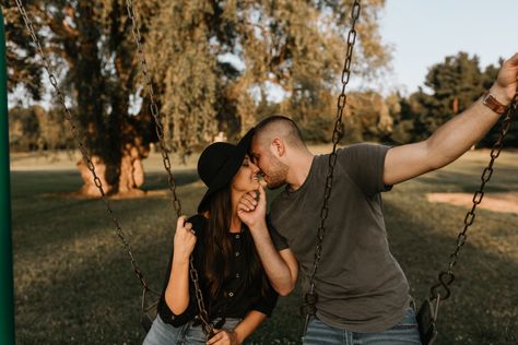 Playground Date Aesthetic, Playground Engagement Photos, Couple On Playground, Skateboarding Couples, Playground Photography, Playground Pictures, Future Photos, Cute Engagement Photos, Fall Family Photos