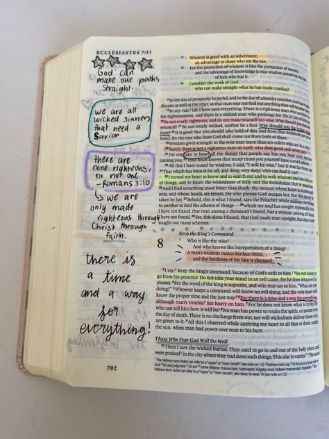 Ecclesiastes Bible Journaling, Ecclesiastes 7, Bible Journal Notebooks, Inspire Bible, Journal Notes, Bible Journal Notes, Inspire Bible Journaling, Bible Study Verses, Christian Girl