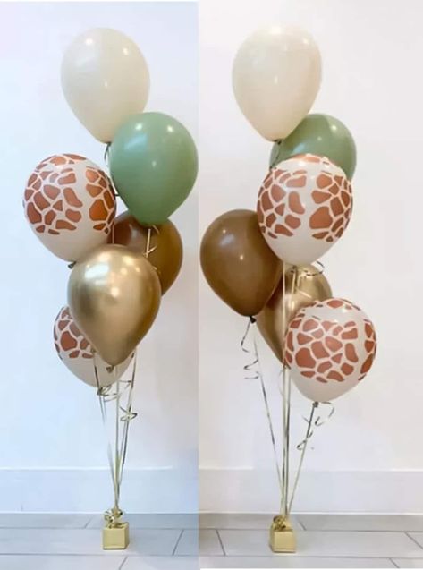 Safari Jungle Theme Party, Girrafe Birthday Decoration, First Birthday Giraffe Theme, 1st Birthday Boy Safari Theme, A Wild One Baby Shower Theme, Two Wild Table Decor, Two Wild Birthday Party Boy Decor, Wild One Balloons, Safari Balloon Centerpieces