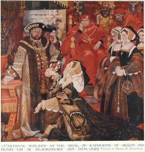 Cardinal Wolsey at the Trial of Queen Catherine Aragon; Frank O. SALISBURY, 1874... on eHive Frank Cadogan Cowper, Tudor Monarchs, August Sander, Alfred Stevens, Tudor Dynasty, Tudor Era, Camille Claudel, Albert Bierstadt, Catherine Of Aragon