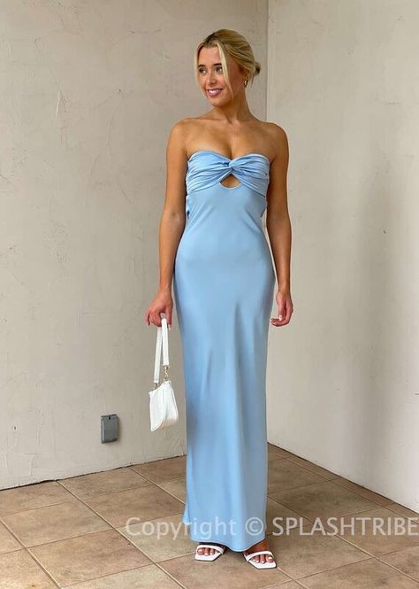 Michelle Satin Strapless Maxi Dress Katie May, Floor Length Dress, Full Length Dress, Strapless Maxi, Halter Maxi, Dress Home, Strapless Maxi Dress, Maxi Knit Dress, Maxi Gowns