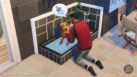 Sims 4 Dog Bowl Cc, Landry Sims 4 Cc, Sims 4 Dog Bath, Sims 4 Cc Dog Stuff Patreon, Sims 4 Bathtub, Sims 4 Pet Cc, Sixam Cc, Cat Window Bed, Around The Sims 4