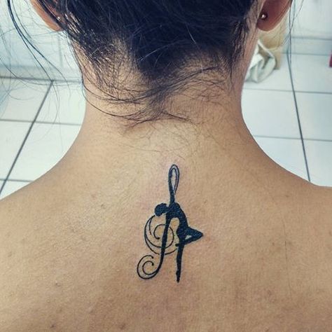 Dance Tattoos, Ballet Tattoos, Dancer Tattoo, Dance Tattoo, Wild Tattoo, Note Tattoo, Small Girl Tattoos, Music Tattoos, Subtle Tattoos