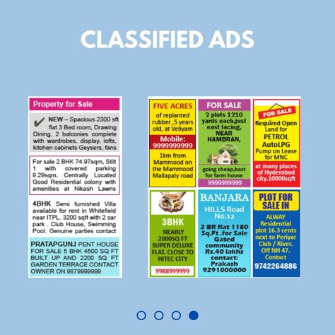 Newspaper ads in real estate offer unparalleled reach and credibility, spanning diverse audiences and local communities. With versatile formats from display ads to classified listings, they provide a trusted platform for showcasing properties and attracting qualified buyers. In an industry where visibility is key, newspapers remain a steadfast tool for effectively marketing real estate ventures. Lets understand the nuances of each ad type. Display Ads, showcased on Slide 2, excel at branding... Newspaper Ads, Marketing Real Estate, Ads Design, Display Ads, Classified Ads, Ad Design, Newspaper, Real Estate, Branding