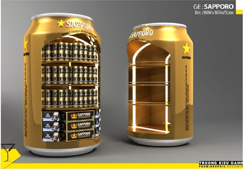 Pop Display Design, Beer Display, Store Display Design, Supermarket Display, Pos Design, Retail Design Display, Point Of Sale Display, Bottle Design Packaging, Supermarket Design