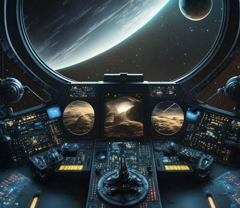 Space Cockpit, Spaceship Aesthetic, Sci Fi Landscape, Space Ships Concept, Science Fiction Artwork, Spaceship Interior, Space Ship Concept Art, Starship Concept, Sci Fi Ships