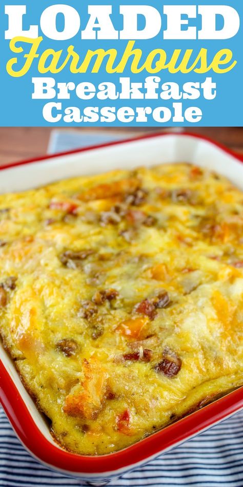 Loaded Breakfast Casserole, Farmhouse Breakfast, Southern Breakfast, Breakfast Egg Casserole, Best Breakfast Casserole, Honey Baked Ham, Frozen Breakfast, Breakfast Casserole Easy, Breakfast Casserole Sausage