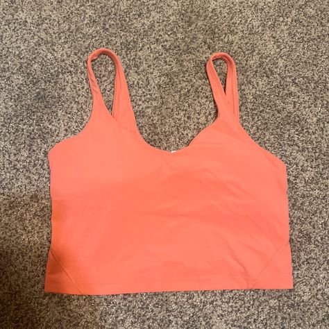 New Without Tags. Coral Pink Lulu Wishlist, Pink Ladies Outfit, Lulu Outfits, Cheer Leading, Align Tank, Athletic Clothes, Fun Clothes, Posh Mark, Birthday List